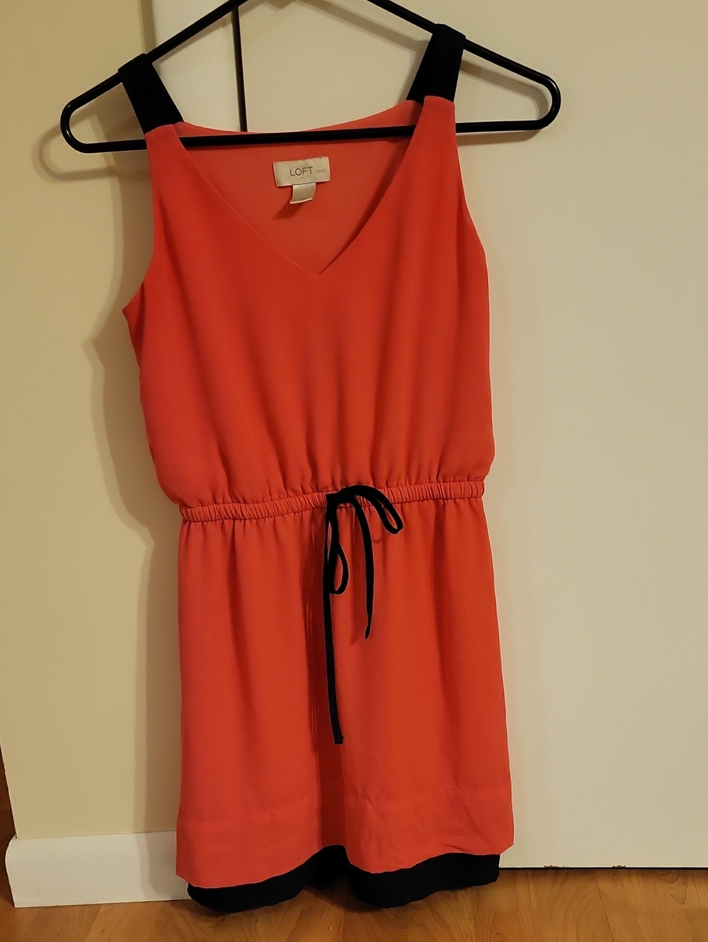 Loft Coral And Navy Dress XXSP But Could Fit A Small